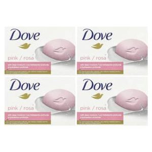 Dove, Beauty Bar Soap with Deep Moisture, Pink, 4 Bars, 3.75 oz (106 g) Each