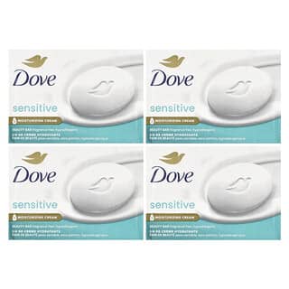 Dove, Beauty Bar Soap, Sensitive Skin, Fragrance Free, 4 Bars, 3.75 oz (106 g) Each