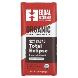 Equal Exchange, Organic Dark Chocolate, Total Eclipse, 92% Cacao, 2.8 oz (80 g)