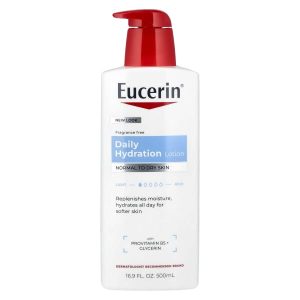 Eucerin, Daily Hydration Lotion, Fragrance Free, 16.9 fl oz (500 ml)