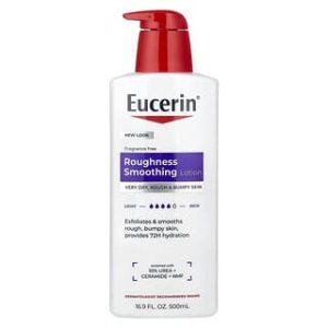 Eucerin, Roughness Soothing Lotion, Very Dry, Rough & Bumpy Skin, Fragrance Free, 16.9 fl oz (500 ml)