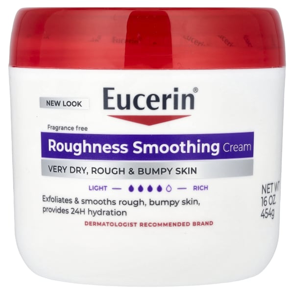 Eucerin, Roughness Smoothing Cream, Very Dry, Rough & Bumpy Skin, Fragrance Free, 16 oz (454 g)