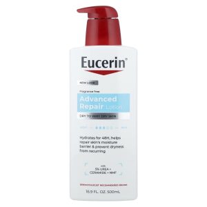 Eucerin, Advanced Repair Lotion, Dry to Very Dry Skin, Fragrance Free, 16.9 fl oz (500 ml)