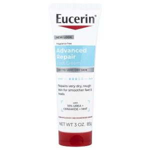 Eucerin, Advanced Repair Foot Creme, Dry to Very Dry Skin, Fragrance Free, 3 oz (85 g)