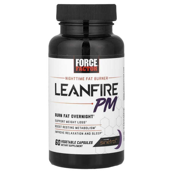 Force Factor, LeanFire PM™, Nighttime Fat Burner, 60 Vegetable Capsules