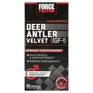 Force Factor, Fundamentals, Deer Antler Velvet (IGF-1), 60 Capsules