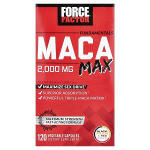 Force Factor, Fundamentals, Maca Max, 2,000 mg, 120 Vegetable Capsules (500 mg per Capsule)