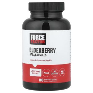 Force Factor, Elderberry, 575 mg, 100 Vegetable Capsules