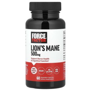 Force Factor, Lion's Mane, 500 mg , 60 Vegetable Capsules