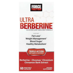 Force Factor, Ultra Berberine™, Glucose & Metabolism Formula, 60 Vegetable Capsules