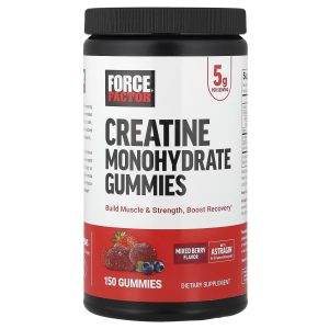 Force Factor, Creatine Monohydrate Gummies, Mixed Berry, 150 Gummies