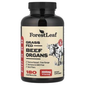Forest Leaf, Grass Fed Beef Organs, 180 Capsules