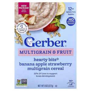 Gerber, Hearty Bits®, Multigrain & Fruit Cereal, 12+ Months, Banana, Apple, Strawberry, 8 oz (227 g)