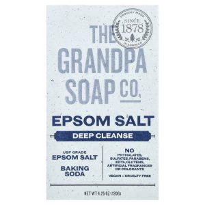 The Grandpa Soap Co., Bar Soap, Face & Body, Epsom Salt, 4.25 oz (120 g)