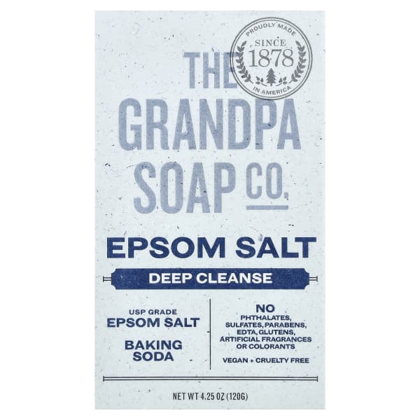 The Grandpa Soap Co., Bar Soap, Face & Body, Epsom Salt, 4.25 oz (120 g)