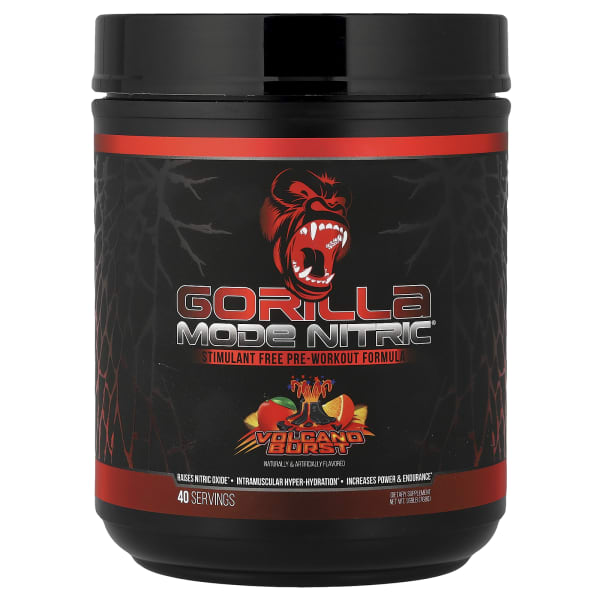 Gorilla Mind, Mode NitricĀ®, Stimulant Free Pre-Workout Formula, Volcano Burst, 1.69 lb (768 g)