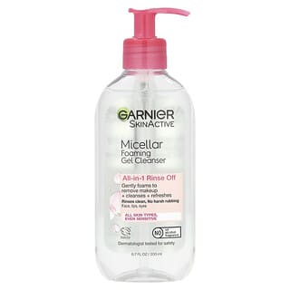 Garnier, SkinActive, Micellar Foaming Gel Cleanser, All-in-1 Rinse Off, 6.7 fl oz (200 ml)