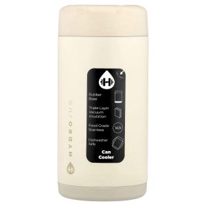 HydroJug, Slim Can Cooler, Cream, 12 oz