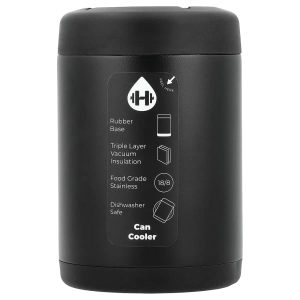 HydroJug, Standard Can Cooler, Black, 12 oz