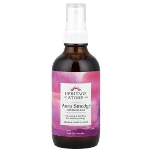 Heritage Store, Aura Smudge, Smokeless Sage , 4 fl oz (118 ml)