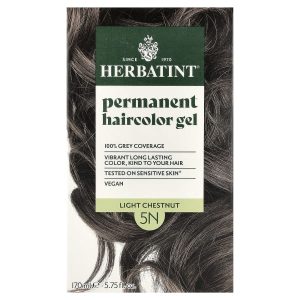 Herbatint, Permanent Haircolor Gel, 5N Light Chestnut, 5.75 oz (170 ml)