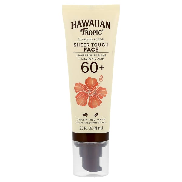 Hawaiian Tropic, Sheer Touch, Face Sunscreen Lotion, SPF 60+, 2.5 fl oz (74 ml)