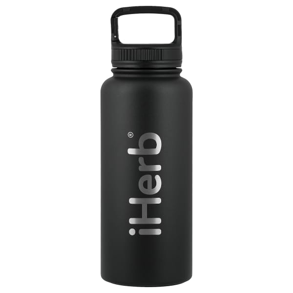 iHerb Goods, iHerbĀ® Bohtal Insulated Sports Bottle, Black, 32 oz (960 ml)