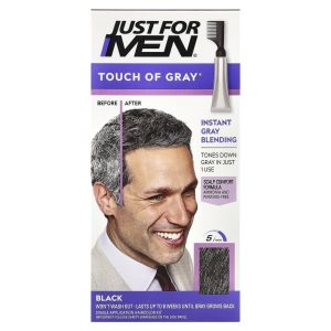 Just for Men, Touch of Gray®, T-55 Black, Single Application Haircolor Kit