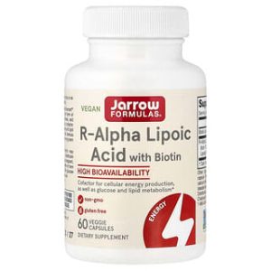 Jarrow Formulas, R-Alpha Lipoic Acid with Biotin, 60 Veggie Capsules