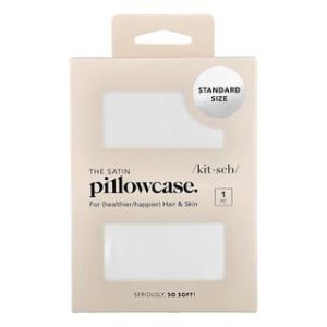 Kitsch, The Satin Pillowcase, Standard Size, Ivory, 1 Pillowcase