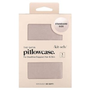 Kitsch, The Satin Pillowcase, Standard Size, Blush, 1 Pillowcase