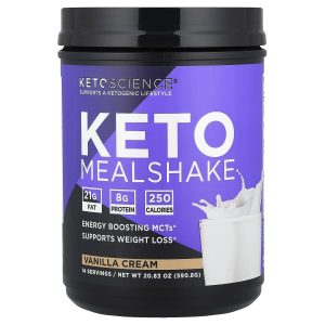 Keto Science, Keto Mealshake, Vanilla Cream, 20.83 oz (590.8 g)