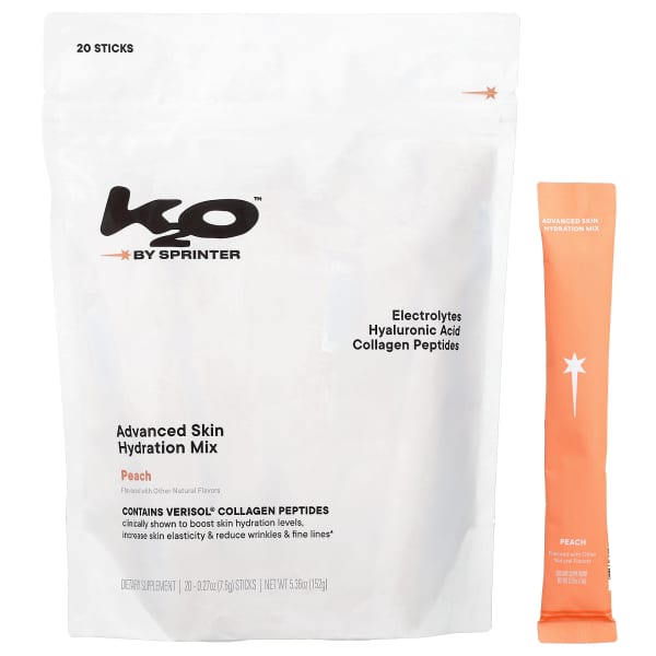 k2o by Sprinter, Advanced Skin Hydration Mix, Peach, 20 Sticks, 0.27 oz (7.6 g) Each