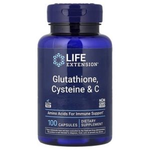 Life Extension, Glutathione, Cysteine & C, 100 Capsules
