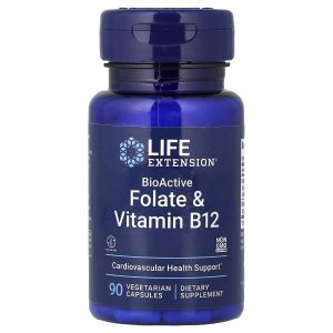 Life Extension, BioActive Folate & Vitamin B12, 90 Vegetarian Capsules