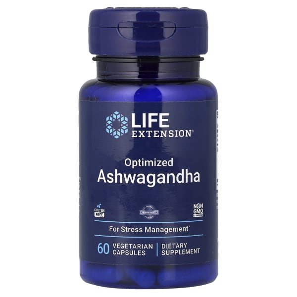 Life Extension, Optimized Ashwagandha, 60 Vegetarian Capsules (125 mg per Capsule)