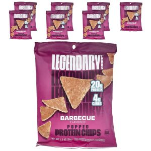 Legendary Foods, Popped Protein Chips, Barbecue, 7 Bags, 1.3 oz (36 g) Each