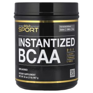 California Gold Nutrition, Instantized BCAA Powder with L-Leucine, L-Isoleucine, and L-Valine, Unflavored, 2 lb (907 g)