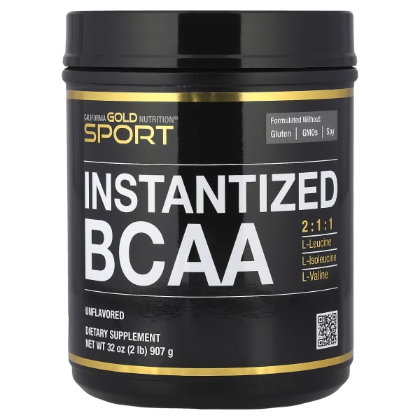 California Gold Nutrition, Instantized BCAA Powder with L-Leucine, L-Isoleucine, and L-Valine, Unflavored, 2 lb (907 g)