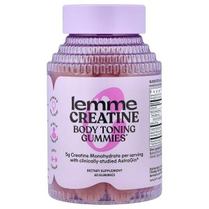 Lemme, Creatine, Body Toning Gummies, Sour Strawberry, 60 Gummies