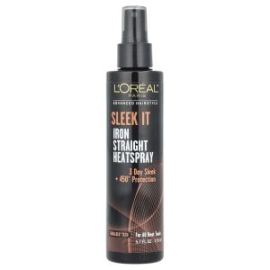 L'Oréal, Advanced Hairstyle, Sleek It Iron Straight Heatspray, 5.7 fl oz (170 ml)