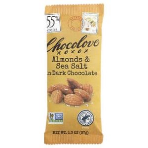 Chocolove, Almonds & Sea Salt in Dark Chocolate, 55% Cocoa, 1.3 oz (37 g)