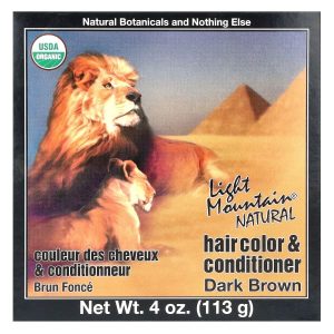 Light Mountain, Natural Hair Color & Conditioner, Dark Brown, 4 oz (113 g)