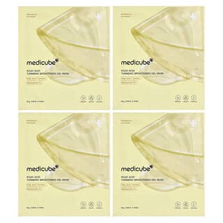 Medicube, Kojic Acid Turmeric Brightening Gel Beauty Mask, 4 Sheets, 0.98 oz (28 g) Each
