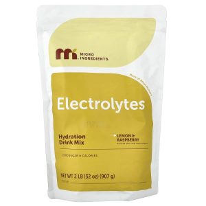 Micro Ingredients, Electrolytes, Lemon & Raspberry, 2 lb (907 g)