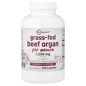 Micro Ingredients, Grass-Fed Beef Organ, For Women, 240 Capsules
