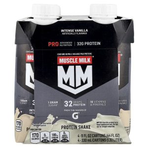 Muscle Milk, Pro Advanced Nutrition, Protein Shake, Intense Vanilla, 4 Cartons, 11 fl oz (330 ml) Each