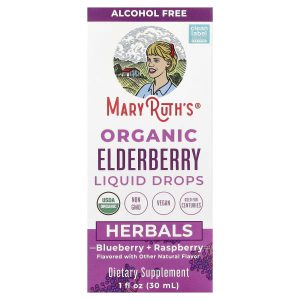 MaryRuth's, Organic Elderberry Liquid Drops, Blueberry + Raspberry, Alcohol Free, 1 fl oz (30 ml)