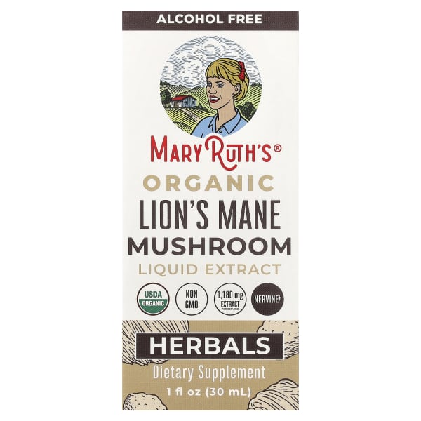 MaryRuth's, Organic Lion's Mane Mushroom Liquid Extract, Alcohol Free, 1 fl oz (30 ml)