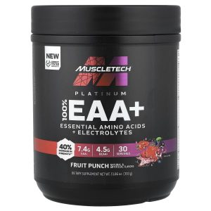MuscleTech, Platinum 100% EAA+, Fruit Punch, 13.86 oz (393 g)